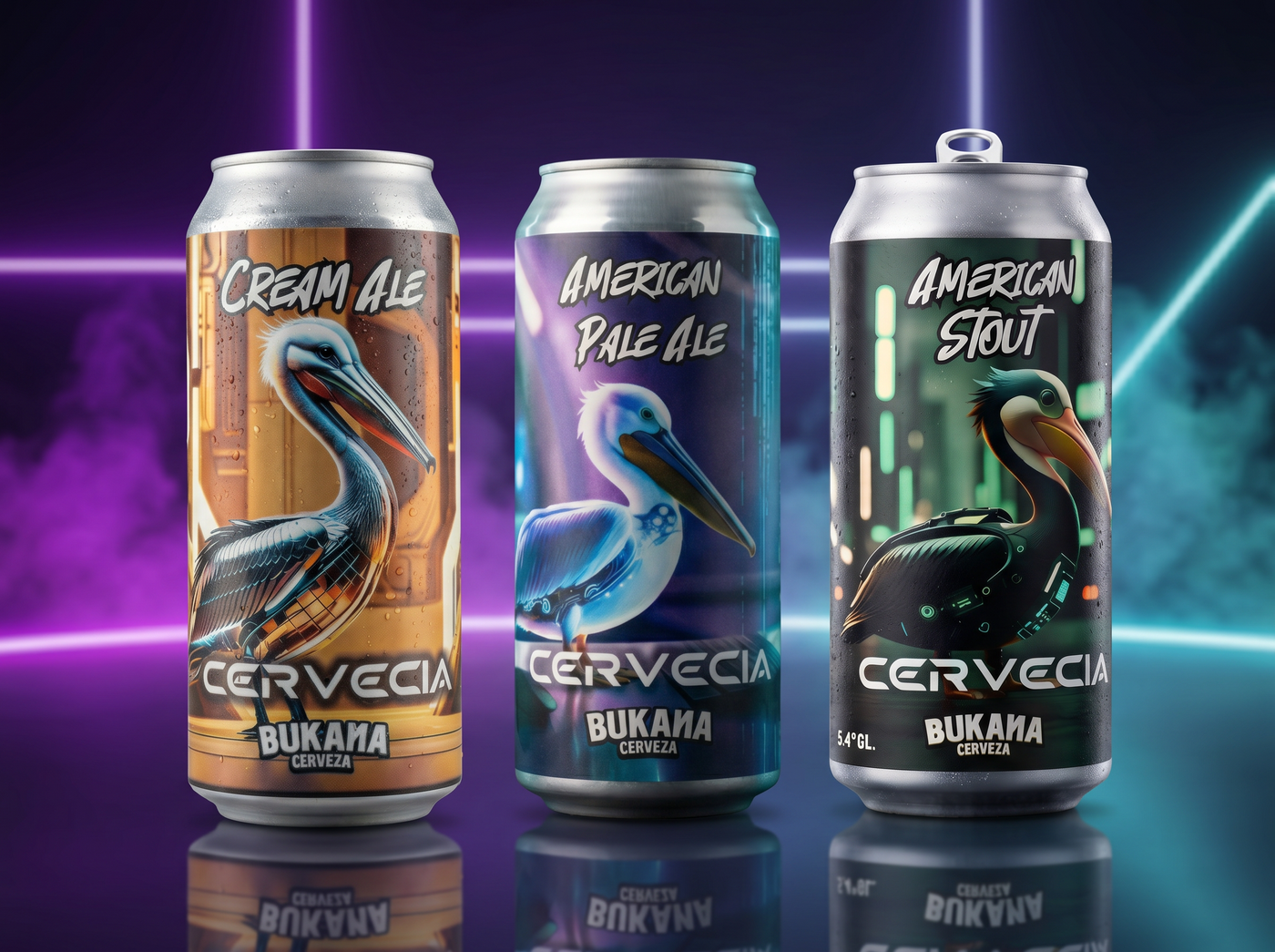 Cervezas CervecIA Bukana: Cream Ale, American Pale Ale y American Stout